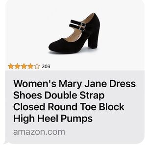 Mary Jane size 8 black wedge heel worn for three hours